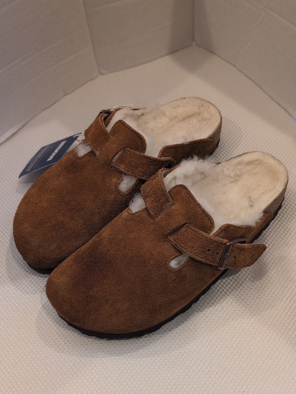 Birkenstock Brown Suede Shearling-Lined Women's Clog